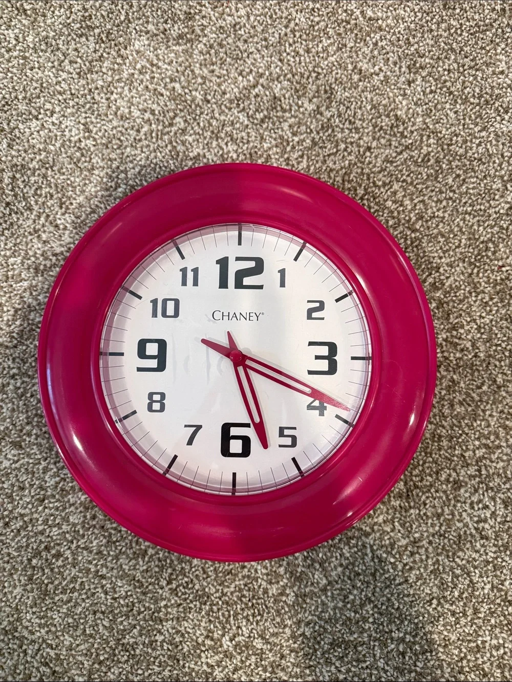 Pink Wall Clock - Bold Pink Home Wall Decor